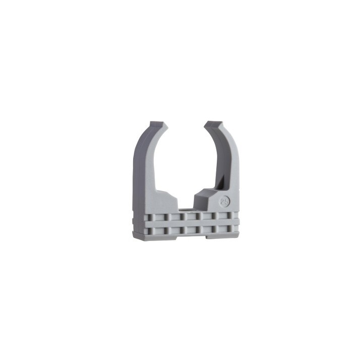 Schneider - Mureva FIX - Sachet de 50 Clips à tube standard pour conduits Ø25 mm - Gris - Réf : ENN45125