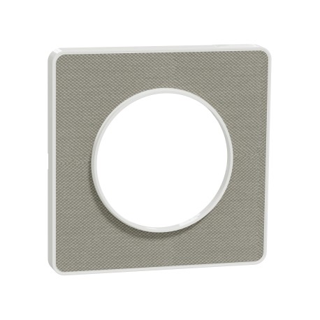 Schneider - Odace Touch - plaque de finition Kvadrat - perle/ blanc - 1 poste - Réf : S520802KG