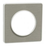 Schneider - Odace Touch - plaque de finition Kvadrat - perle/ blanc - 1 poste - Réf : S520802KG