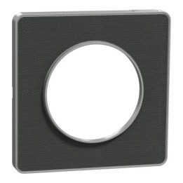 Schneider - Odace Touch - plaque de finition Kvadrat - Ombre/ alu - 1 poste - Réf : S530802KB