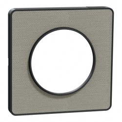 Schneider - Odace Touch - plaque de finition Kvadrat 1 poste - perle/ anthracite - Réf : S540802KG