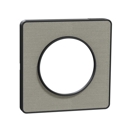 Schneider - Odace Touch - plaque de finition Kvadrat 1 poste - perle/ anthracite - Réf : S540802KG