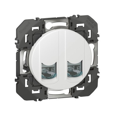 Legrand - Double prise RJ45 catégorie 6 STP dooxie finition blanc - Réf : 600378