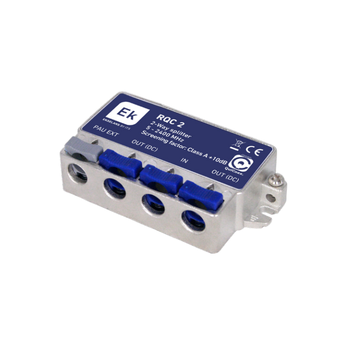 Répartiteur QuiCoax - 2 directions Classe A +10dB - Réf : RQC2