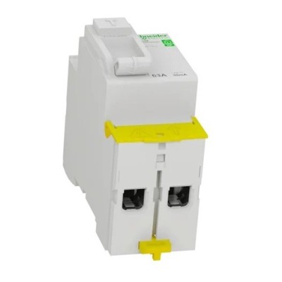 Schneider - Resi9 XP - inter différentiel - 2P - 63A - 30mA - Type AC - peignable - alim bas - Réf : R9PRC263