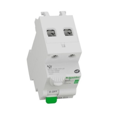Schneider - Resi9 XE - interrupteur différentiel - 2P - 63A - 30mA - Type AC - embrochable - Réf : R9ERC263