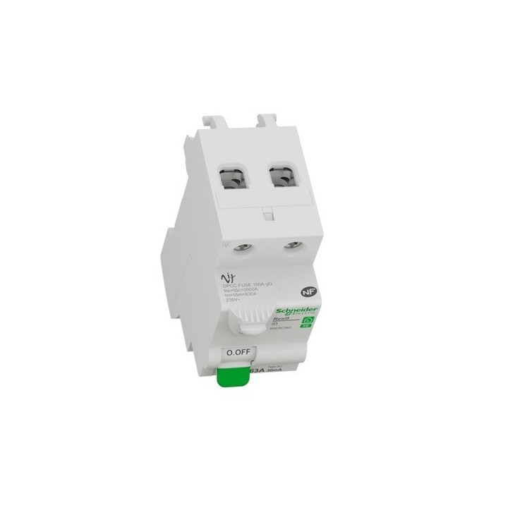 Schneider - Resi9 XE - interrupteur différentiel - 2P - 63A - 30mA - Type AC - embrochable - Réf : R9ERC263