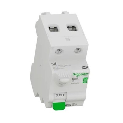 Schneider - Resi9 XE - inter différentiel - 2P - 63A - 30mA - Type A - embrochable - Réf : R9ERA263