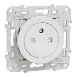 Schneider Odace - Prise de courant 2P+T Affleurante - Blanc - connexion rapide - Réf : S520052
