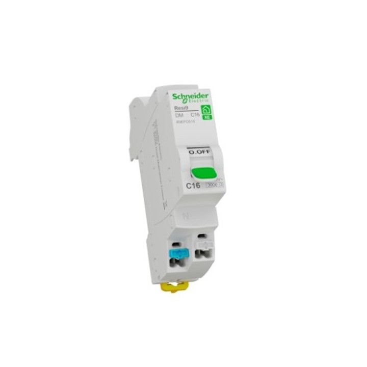 Schneider - Resi9 XE - Disjoncteur modulaire - 1P+N - 16A - courbe C - embrochable - Réf : R9EFC616