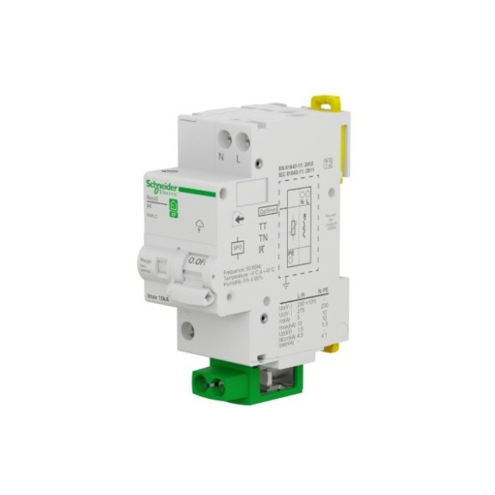 Schneider - Resi9 XP - parafoudre combi - 10kA - 1P+N avec accessoires - Réf : R9PLC