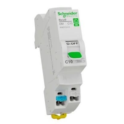 Schneider - Resi9 XE - Disjoncteur modulaire - 1P+N - 10A - courbe C - embrochable - Réf : R9EFC610