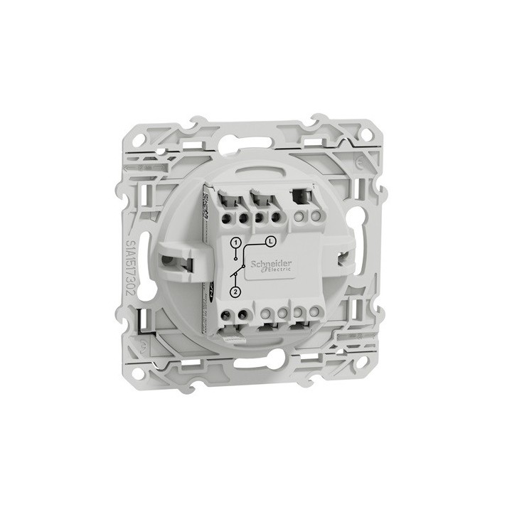 Schneider Odace - Interrupteur Va et Vient - Blanc - Réf : S520204