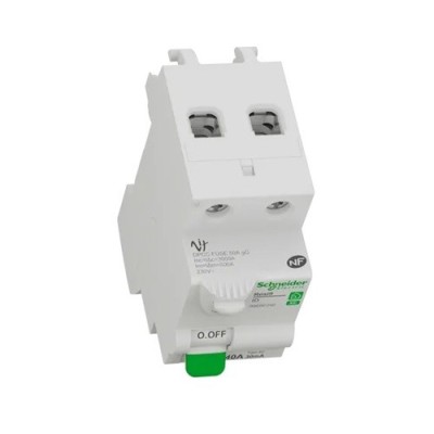 Schneider - Resi9 XE - inter différentiel - 2P - 40A - 30mA - Type AC - embrochable - Réf : R9ERC240