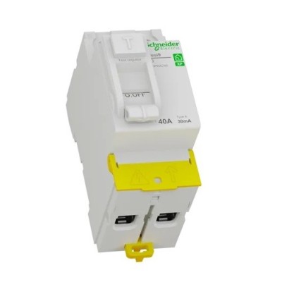 Schneider - Resi9 XP - inter différentiel - 2P - 40A - 30mA - Type A - peignable - alim bas - Réf : R9PRA240