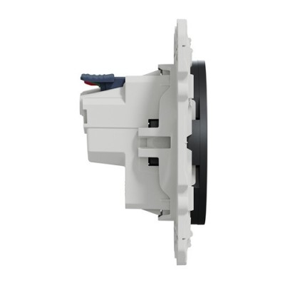 Schneider Odace - Prise de courant 2P+T Affleurante - Anthracite - connexion rapide - Réf : S540052