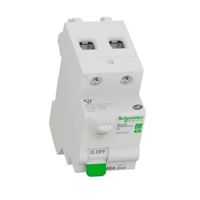 Schneider - Resi9 XE - inter différentiel - 2P - 40A - 30mA - Type A - embrochable - Réf : R9ERA240