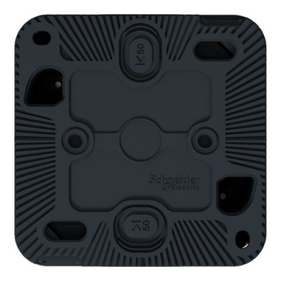 Schneider Mureva Styl - Prise de courant 2P+T complet saillie IP55 - Anthracite - Connexion auto - Réf : MUR35031