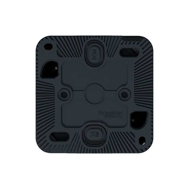 Schneider Mureva Styl - Prise de courant 2P+T complet saillie IP55 - Anthracite - Connexion auto - Réf : MUR35031