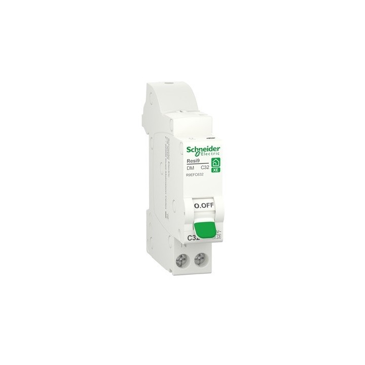 Schneider - Resi9 XE - disjoncteur modulaire - 1P+N - 32A - courbe C - embrochable - Réf : R9EFC632