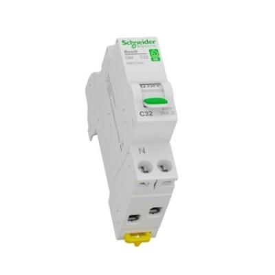 Schneider - Resi9 XE - disjoncteur modulaire - 1P+N - 32A - courbe C - embrochable - Réf : R9EFC632