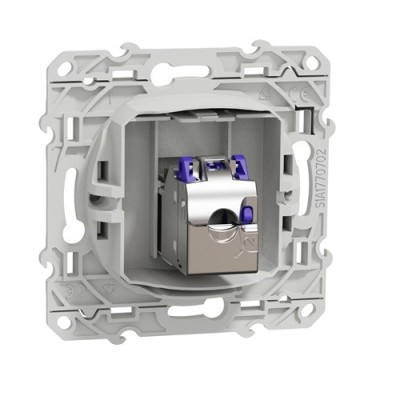 Schneider Odace - Prise RJ45 - Blanc - Grade 3 - Multimédia + - cat. 6A STP(longue distance) - Réf : S520477