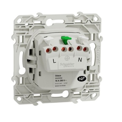 Schneider Odace - Prise De Courant 2P+T - Anthracite - Connexion Rapide - Réf : S540059