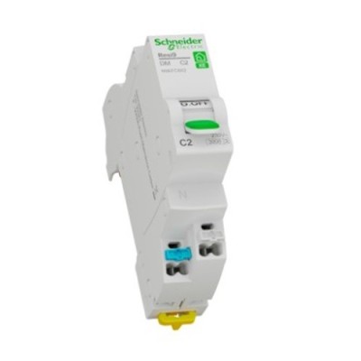 Schneider - Resi9 XE - disjoncteur modulaire - 1P+N - 2A - courbe C - embrochable - Réf : R9EFC602