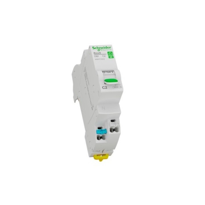 Schneider - Resi9 XE - disjoncteur modulaire - 1P+N - 2A - courbe C - embrochable - Réf : R9EFC602