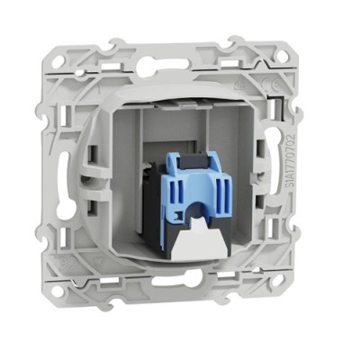 Schneider Odace - Prise RJ45 - Blanc - Grade 1 - Téléphone + Informatique - Réf : S520475