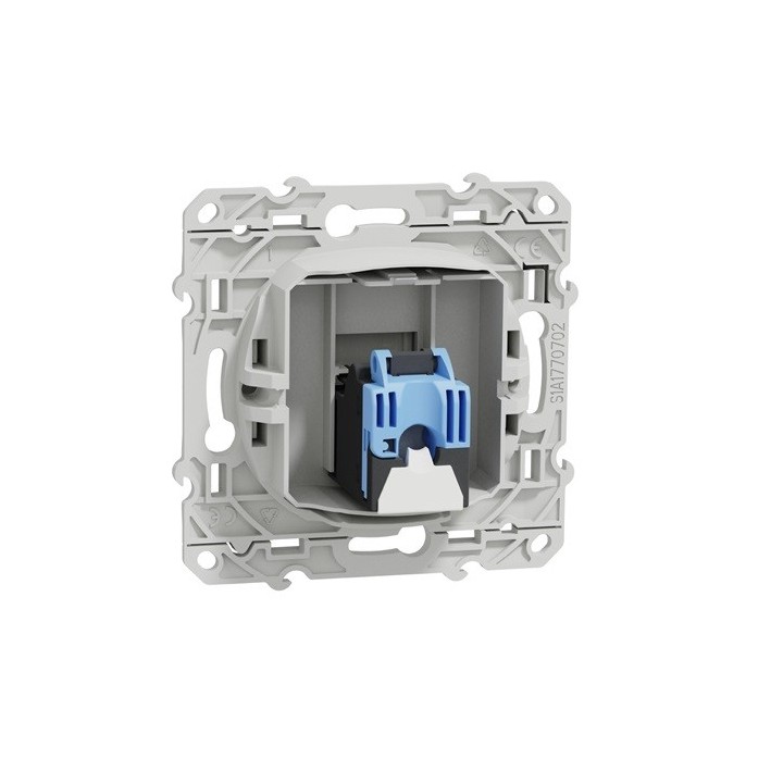 Schneider Odace - Prise RJ45 - Blanc - Grade 1 - Téléphone + Informatique - Réf : S520475