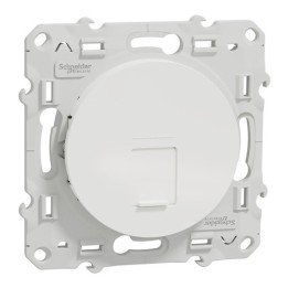 Schneider Odace - Prise RJ45 - Blanc - Grade 3 - Multimédia - cat. 6 STP - Réf : S520476