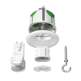 Schneider Multifix air - Kit boite point de centre DCL + fiche/douille E27 - Ø67mm - Réf : IMT35023