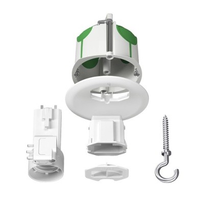 Schneider Multifix air - Kit boite point de centre DCL + fiche/douille E27 - Ø67mm - Réf : IMT35023