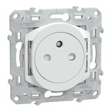 Schneider - Ovalis - prise de courant 2P+T 16A affleurante - bornes automatiques - Blanc - Réf : S320052