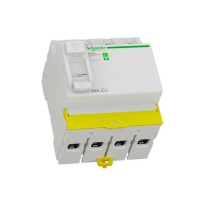 Schneider - Resi9 XP - interrupteur différentiel - 4P - 63A - 30mA - Type AC - peignable - Réf : R9PRC463