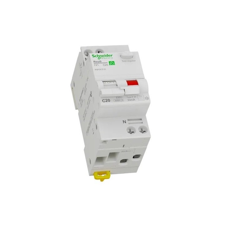 Schneider - Resi9 XP - disjoncteur différentiel - 1P+N - 20A - 30mA - courbe C - type Fsi - Réf : R9PDCF20