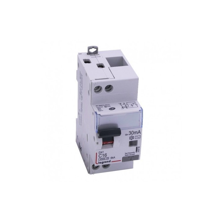 Legrand - Disjoncteur différentiel DX³4500 - vis/vis - U+N 230V~ - 16A typeAC 30mA - courbe C - 2 modules - Réf : 092835