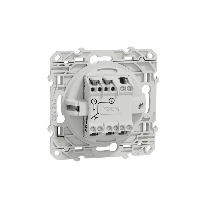 Schneider Odace - Bouton Poussoir - Blanc - Réf : S520206