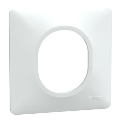 Schneider - Ovalis - Plaque de finition - 1 poste Blanc - Réf : S320702