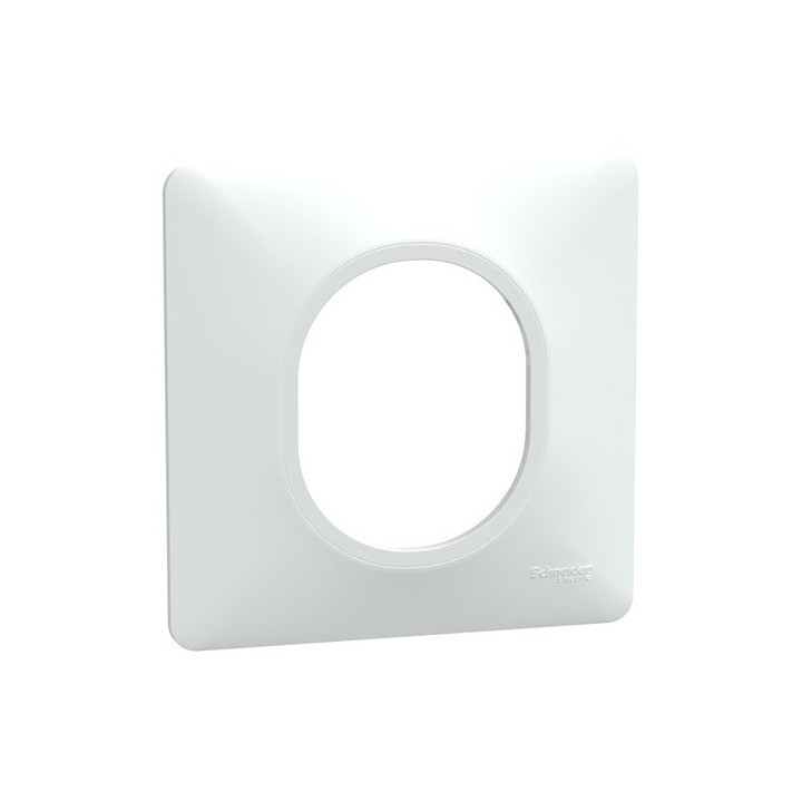 Schneider - Ovalis - Plaque de finition - 1 poste Blanc - Réf : S320702