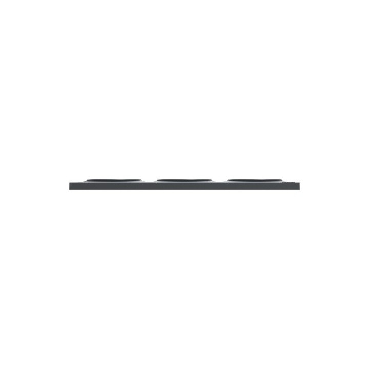 Schneider - Odace Styl - plaque anthracite - 3 postes horiz./vert. entraxe 71mm - Réf : S540706