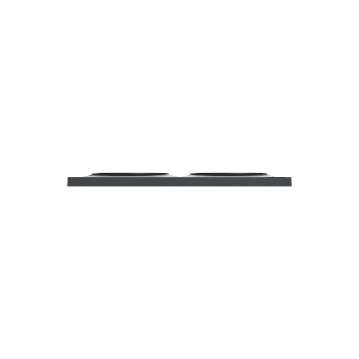Schneider - Odace Styl - plaque anthracite - 2 postes horiz./vert. entraxe 71mm - Réf : S540704