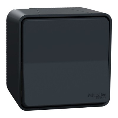 Schneider Mureva Styl - Va et vient complet saillie IP55 - connexion auto - gris - Réf : MUR35021