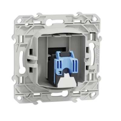Schneider Odace - Prise RJ45 - Anthracite - Grade 1 (Téléphone + Informatique) Cat. 6 Utp - Réf : S540475