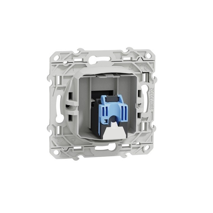 Schneider Odace - Prise RJ45 - Anthracite - Grade 1 (Téléphone + Informatique) Cat. 6 Utp - Réf : S540475
