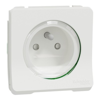 Schneider Mureva Styl - Prise de courant 2P+T composable IP55- connexion automatique blanc - Réf : MUR39133
