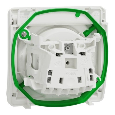 Schneider Mureva Styl - Prise de courant 2P+T composable IP55- connexion automatique blanc - Réf : MUR39133