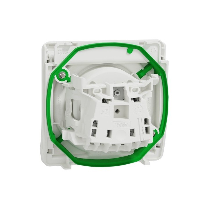 Schneider Mureva Styl - Prise de courant 2P+T composable IP55- connexion automatique blanc - Réf : MUR39133