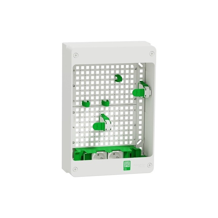 Schneider - Resi9 Coffret VDI Box 13M2R - coffret support box operateur avec 2 prises - Réf : R9H13402VDIBOX